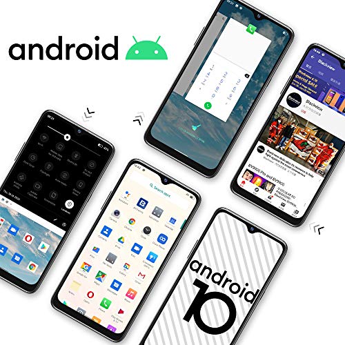 Blackview A80 Moviles Libres 4G Android 10 GO con 6.21" HD+ Water-Drop Screen, Cámara Trasera Cuádruple 13MP, Teléfono Móvil 2GB+16GB (SD 128GB), Batería 4200mAh Smartphone Libre, Face ID/GPS-Negro