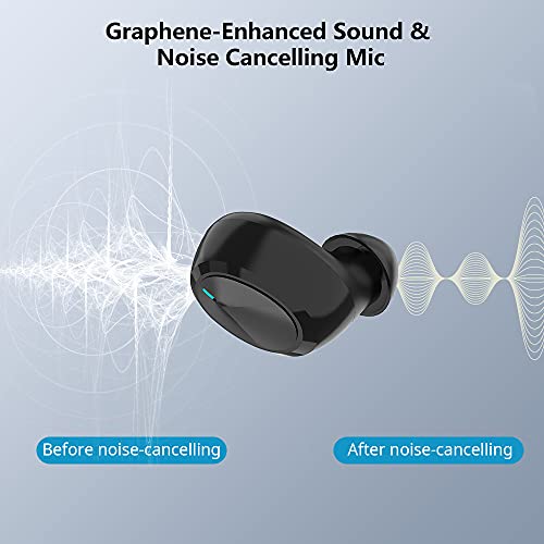 Blackview AirBuds 1 Auriculares Inalámbricos, Auriculares Bluetooth 5.0 en la Oreja con Caja de Carga, Micrófono Incorporado, Control Táctil, Reproducci 25 Horas