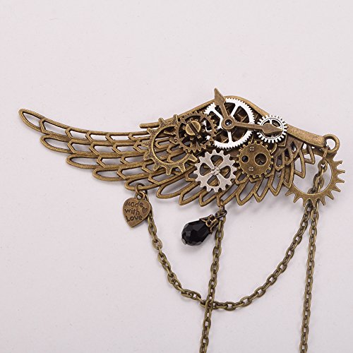 BLESSUME Steampunk Engranajes Pinza para el cabello gótico Cordón Sombreros (A)