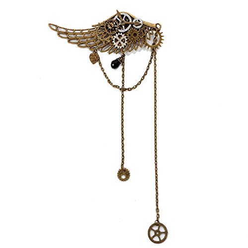 BLESSUME Steampunk Engranajes Pinza para el cabello gótico Cordón Sombreros (A)