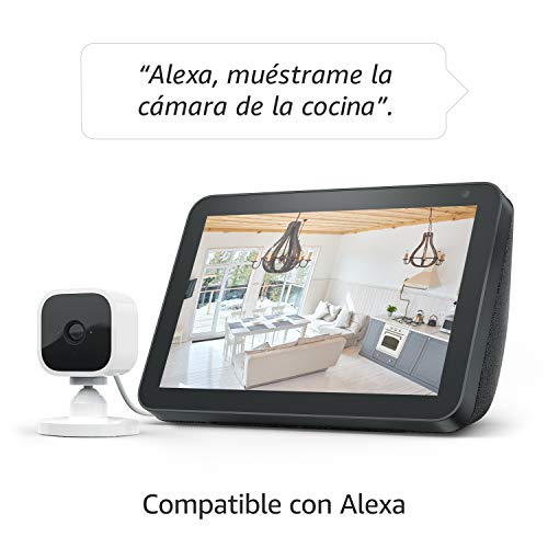 Blink Mini, cámara de seguridad inteligente, compacta, para interiores, con enchufe, resolución de vídeo HD 1080p, detección de movimiento y compatible con Alexa – 1 Cámara