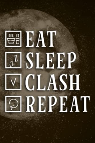 Blood Pressure Log Book - Mens Gaming Clan Saying Eat Sleep Clash Repeat Clans Vintage Nice: Clash, Simple Daily Blood Pressure Log for Record and ... - 110 Pages (6" x 9" Inches) ,Appointment