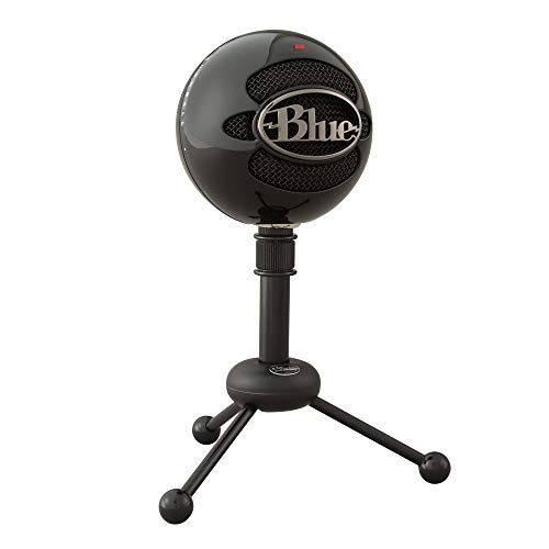 Blue Micrófonos USB Snowball, micrófono clásico de calidad de estudio para grabación, podcasting, radiodifusión, retransmisión de gaming en Twitch, locuciones, vídeos de YouTube en PC y Mac - Negro