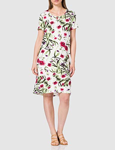 blue seven Damen Alloverdruck Kleid, Rundhals Vestido, 001 Blanco Orig, 40 para Mujer