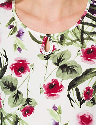 blue seven Damen Alloverdruck Kleid, Rundhals Vestido, 001 Blanco Orig, 40 para Mujer
