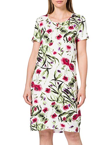 blue seven Damen Alloverdruck Kleid, Rundhals Vestido, 001 Blanco Orig, 40 para Mujer