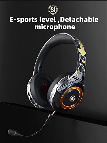 Bluetooth 5.0 Clase HiFi Calidad de Sonido de Alta fidelidad 40mm película vibratoria Esports Cool micrófono multimodo Auriculares Bluetooth (No Box Note Color)
