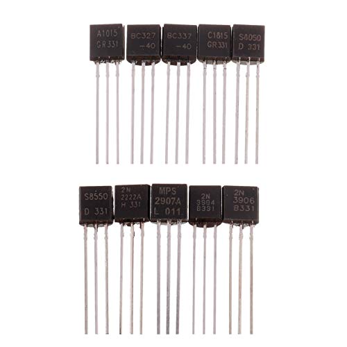 BOJACK 10 valores, 250 piezas A1015 BC327 BC337 C1815 S8050 S8550 2N2222 2N2907 2N3904 2N3906 PNP NPN Power - Transistores de uso general