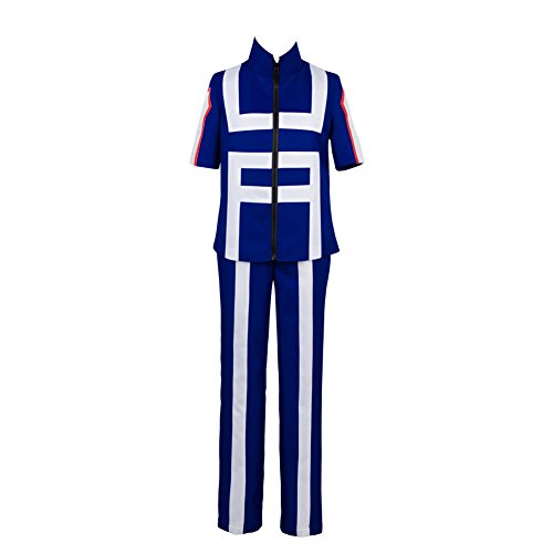 Boku No Hero Academia Cosplay Traje Mi héroe Academia Uniforme Izuku Midoriya Traje Traje de Entrenamiento Uniforme Azul, azul, M