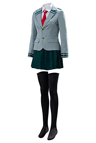 Boku no Hero Academia My Hero Academia Tsuyu - Uniforme escolar para cosplay, talla M