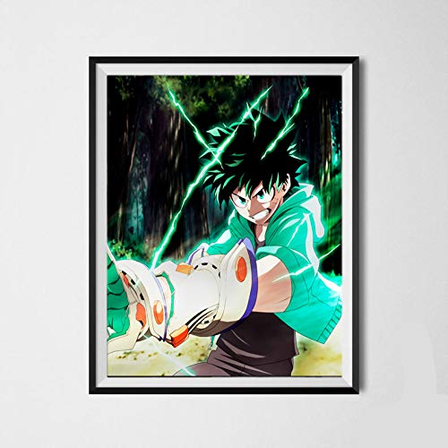 boku no Hero Legend - Juego de 6 lienzos para Pared, Dise?o de Mirio Izuku Shouto Burst Katsuki, Dise?o de Manga Colorida para decoración de 20 x 20 cm, sin Marco