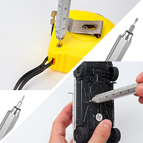 Bolígrafo Multiherramientas - Plumas Multiherramientas, Regalos Divertidos Oficina Regalos,Regalos para Padres,Parejas,Compañeros,Familiares,Hombres y Mujeres (Plateado)