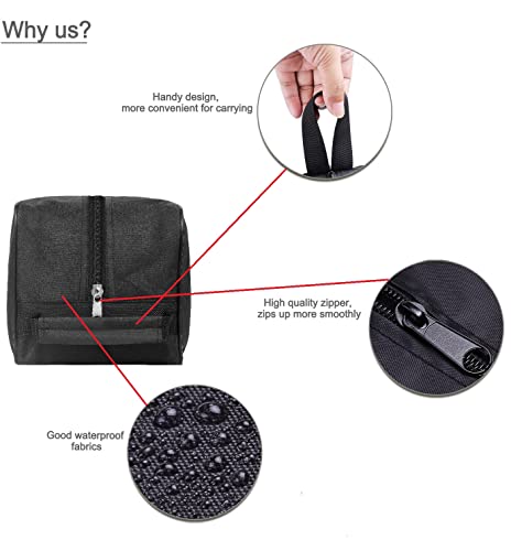 Bolsa de Zapatos Resistente al Agua para Deportes de Gimnasio fútbol Rugby para el Almacenamiento Botas de Golf Bolsa Antipolvo Bolsa portátil Organizador de Viaje para Hombres y Mujeres (Negro)
