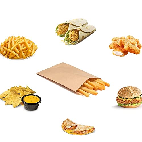 Bolsas de papel de estraza pequeñas pequeñas bolsas de papel marrón bolsas de regalo bolsas de papel Kraft sobres dulces semillas regalos fiesta cumpleaños cumpleaños 6 x 10 cm (100 unidades)