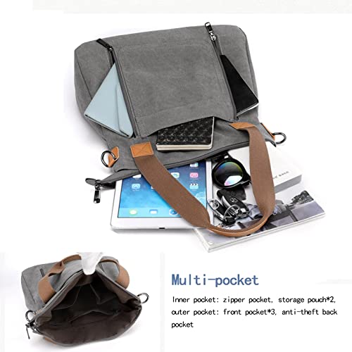 Bolso de Mensajero Hobos portátiles de Las Mujeres Bolso de Hombro Casual de Gran Capacidad Señoras Bolsa de Lona Retro de Alta Gama for Oficina Compras de la Escuela