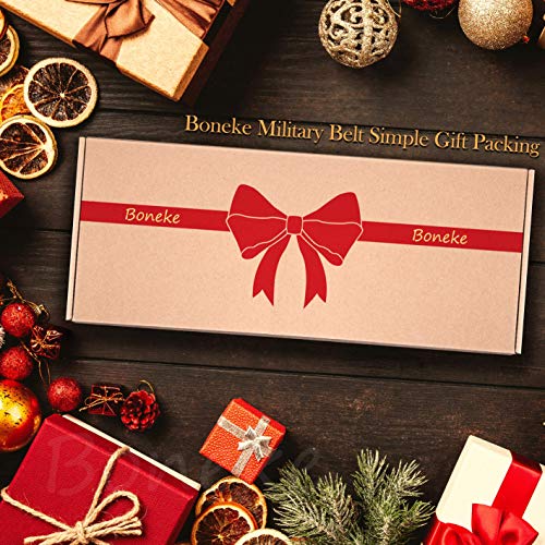 Boneke Cinturón Táctico Militar, Cinturón de Nailon Táctico Resistente con Correa de Metal de Liberación Rápida Para EDC de alta resistencia para el entrenamiento