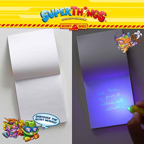 BONNYCO SuperThings Secret Spies - Detalles Cumpleaños Niños, Boligrafo Tinta Invisible y Libreta Pack x 16 | Regalos Cumpleaños Niños Colegio, Detalles Cumpleaños Infantiles, Relleno Piñata