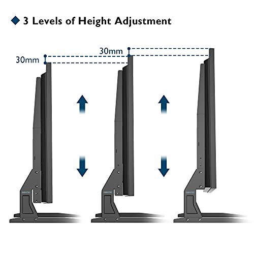 BONTEC Soporte TV Pie Universal, Patas TV para Television LCD LED Plasma Plano 22-65 Pulgadas, Peanas para TV Carga Máx. 50 kg - VESA Máx. 800x400mm