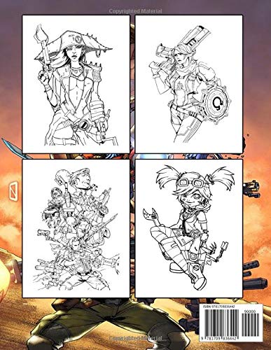 Borderlands Coloring Book: Perfect Gift For Kids and Adults, Mega Fan of Borderlands With Amazing Artwork. Keep Them Happy on Christmas, New Year Eve or Birthday