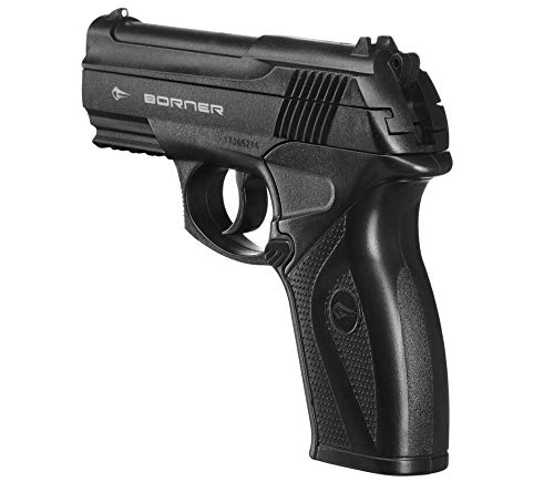 Borner C11 | Pack Pistola de balines (perdigones Bolas de Acero BB's). Arma de Aire comprimido CO2 Calibre 4,5mm [3 julios]