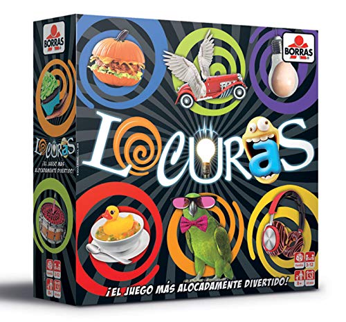 Borras - Locuras | Divertido Juego de mesa para para jugar en familia y amigos | Pruebas de dibujo, auditivas, de empatía, mímica, acusaciones ridículas... | Recomendado a partir de 8 años (18355)