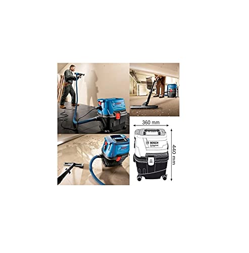 Bosch GAS 15 PS - Aspirador de agua y polvo 1100 W, 270 mbar 53 L/seg.