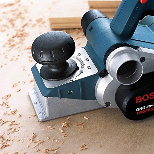 Bosch Professional GHO 40-82 C - Cepillo (14000 rpm, ajuste 4 mm, constante electrónica, tope paralelo, en maletín)