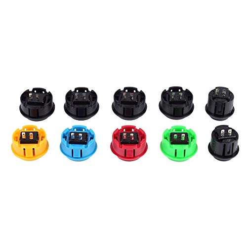 Botones Arcade de 1 jugador y Joystick DIY Controller Kit para Windows y Raspberry Pi, Joysticks x 5 pines con 10 botones