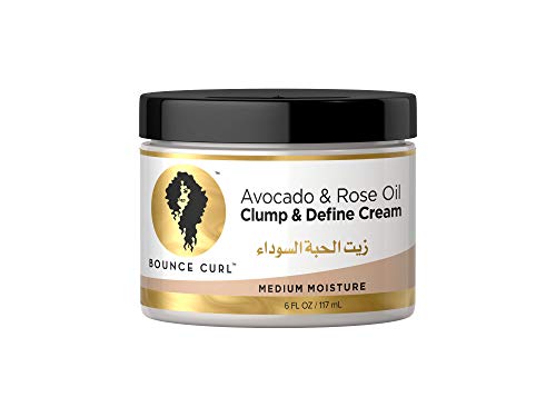 Bounce Curl Avocado & Rose Oil Clump & Define Cream | Curly Hair Moisturising Leave-in Define Cream | Curly Hair Product | 6oz, 117ml