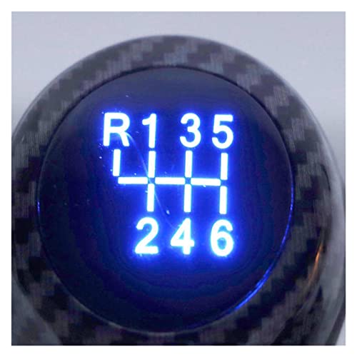 Boutique Aizhen Ajuste for accesorios de automóvil Mando el adaptador adaptador adaptador for el automóvil 6 velocidades de cambio de velocidades Mando el estilo de fibra de carbono con ajuste de reem