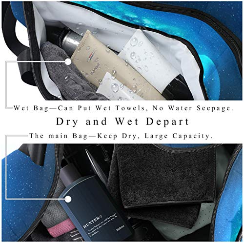 Boy Pulled The Big Bulb - Bolsa de deporte cilíndrica de viaje con bolsillo mojado, bolsa de entrenamiento ligera de viaje con correa de hombro para hombres y mujeres