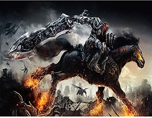 Brain Challenge Rompecabezas Darksiders Wrath of The God of War niño Adulto Familia Rompecabezas Decoración Adorno Juguetes de Regalo decoración del hogar (75*50cm)