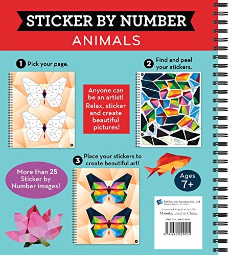 Brain Games Sticker by Number Animals