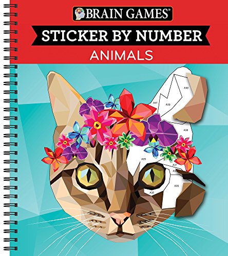 Brain Games Sticker by Number Animals