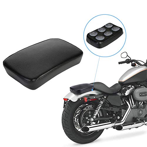 BRAUTO Ventosa para Pasajero Asiento de la Almohadilla Motocicleta Asiento de Almohada de Pasajero con 6 ventosas para Harley Dyna Sportster