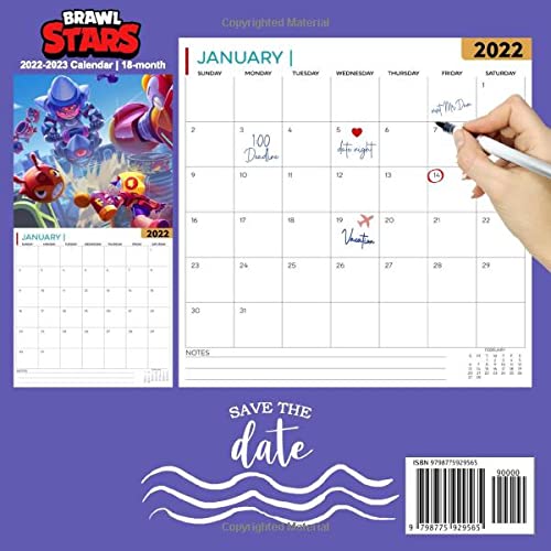 Brawl Stars: OFFICIAL 2022 Calendar - Video Game calendar 2022 - 18 monthly 2022-2023 Calendar - Planner Gifts for boys girls kids and all Fans BIG ... games Kalendar Calendario Calendrier)