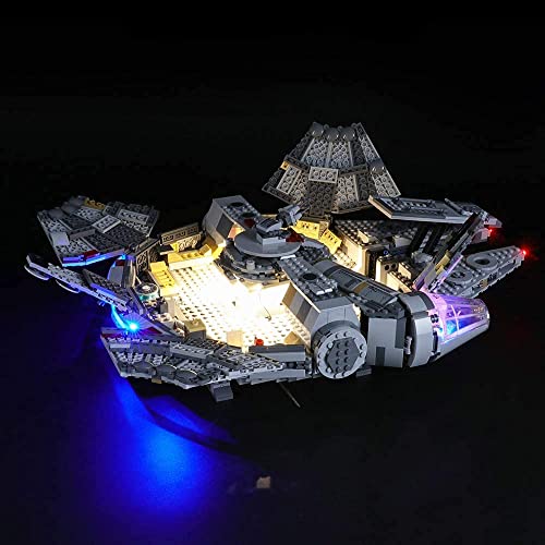 BRIKSMAX Kit de Iluminación Led para Lego Star Wars Halcón Milenario,Compatible con Ladrillos de Construcción Lego Modelo 75257, Juego de Legos no Incluido…