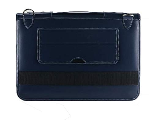 Broonel Estuche De Viaje De Cuero Azul para Computadora Portátil - Compatible con la ASUS VivoBook S14 S433 14"