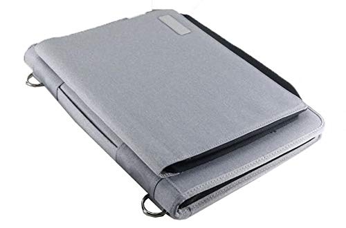 Broonel Estuche De Viaje De Cuero Gris para Computadora Portátil - Compatible con la ASUS VivoBook S14 S433 14"
