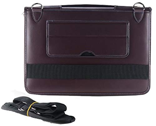 Broonel Estuche De Viaje De Cuero Morado para Computadora Portátil - Compatible con la ASUS VivoBook S14 S433 14"