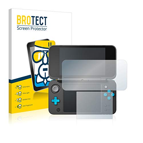 BROTECT Protector Pantalla Cristal Compatible con New Nintendo 2DS XL Protector Pantalla Vidrio - Dureza Extrema, Anti-Huellas, AirGlass