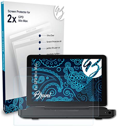Bruni Película Protectora compatible con GPD Win Max Protector Película, claro Lámina Protectora (2X)
