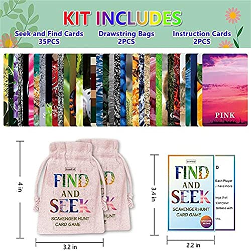 BTOSEP Juegos de Viaje para niños, Buscar y Buscar Scavenger Hunt Juego de Cartas Treasure Hunt Game Juguetes Actividades al Aire Libre Juegos de Cartas para niños