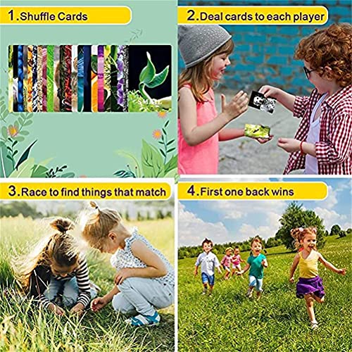 BTOSEP Juegos de Viaje para niños, Buscar y Buscar Scavenger Hunt Juego de Cartas Treasure Hunt Game Juguetes Actividades al Aire Libre Juegos de Cartas para niños