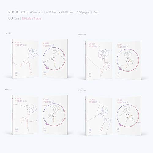 BTS 5th Mini Album - LOVE YOURSELF 轉 HER [ V ver. ] CD + Photobook + Mini Book + Photocard + Sticker Pack + FREE GIFT / K-POP Sealed