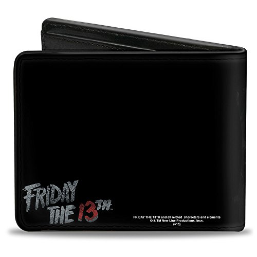 Buckle-Down Jason Mask3 Close-up + Friday The 13th - Cartera para hombre (talla única), color negro y gris