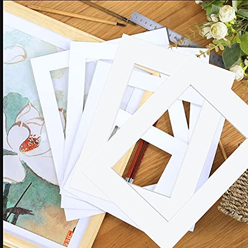 BUENTYA 10Pcs A3 Paspartú Blanco Papel Marco de Fotos de Papel Marcos de Fotos de Cartón DIY diámetro externo 29,7 * 42 cm y diámetro interno 20,3 * 25,3 cm marcos de fotos de papel passepartout