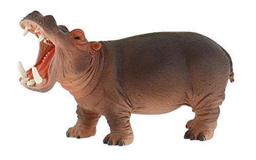 Bully- Bullyland 63691-Figura de Juego, hipopótamo, Aprox. 14,8 cm de Altura, Figura Pintada a Mano, sin PVC, para Que los niños jueguen con la imaginación, Color Colorido (63691)