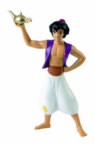 Bullyland 12454 - Figura de Juego, Walt Disney Aladdin, Aprox. 12,5 cm de Altura, Figura Pintada a Mano, sin PVC, para Que los niños jueguen con la fantasía