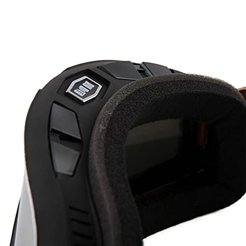 BY CITY Gafas de Moto Roadster Retro Vintage - Gafas de Aviador, Gafas para Casco Harley (Grey)